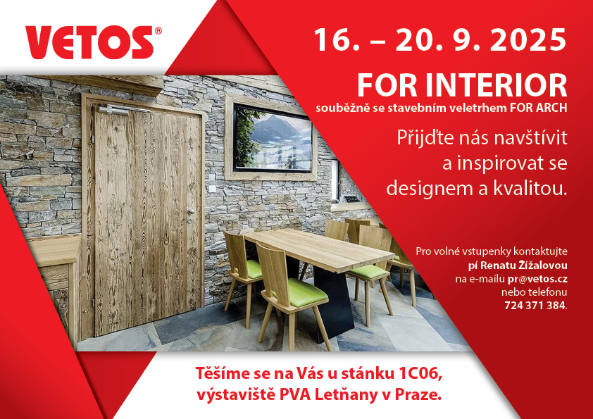 Pozvánka na podzimní veletrh FOR INTERIOR 2025: Získejte zdarma vstupenky a objevte exkluzivní novinky!