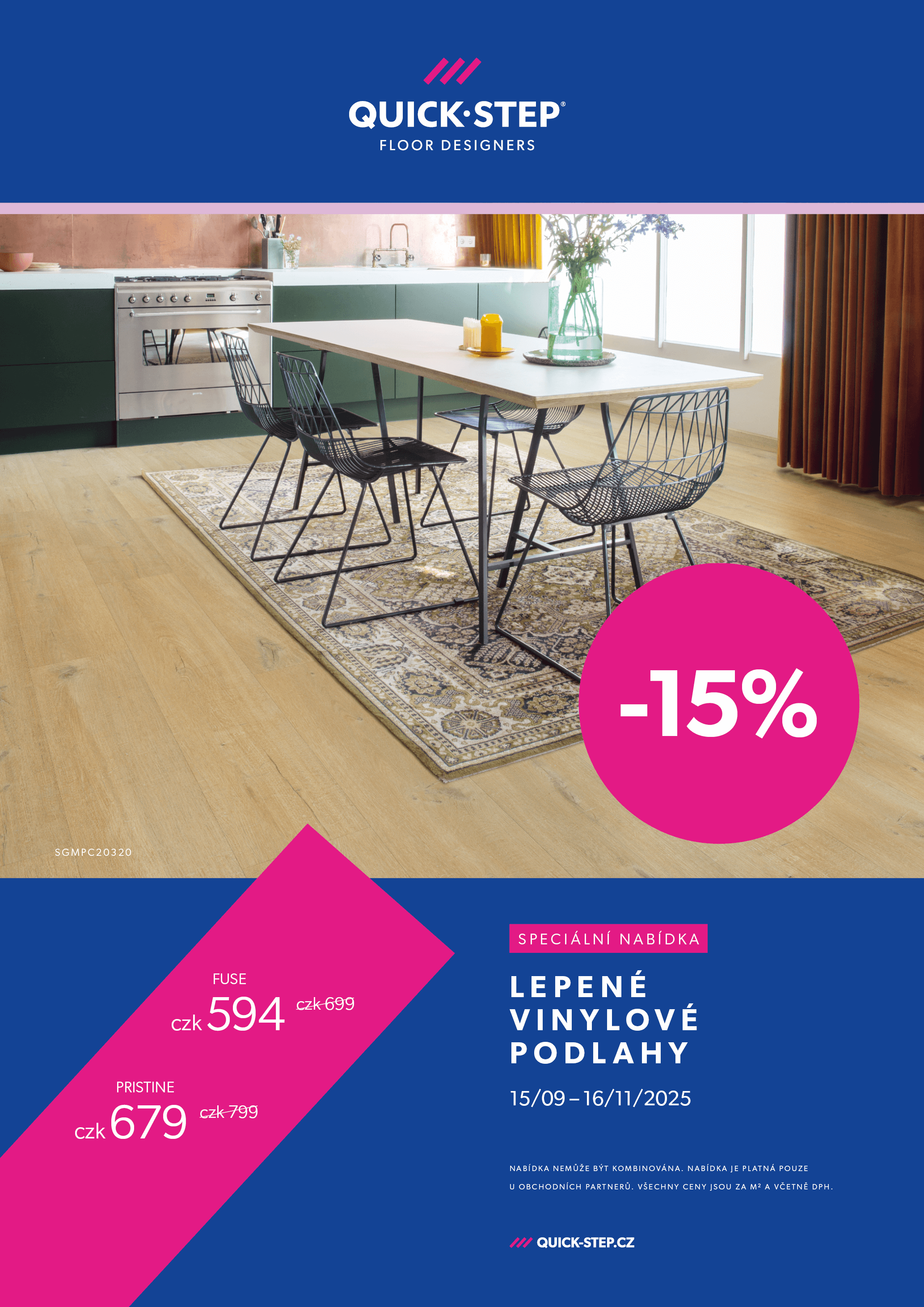 Speciální podzimní akce na lepený vinyl Quick-Step
