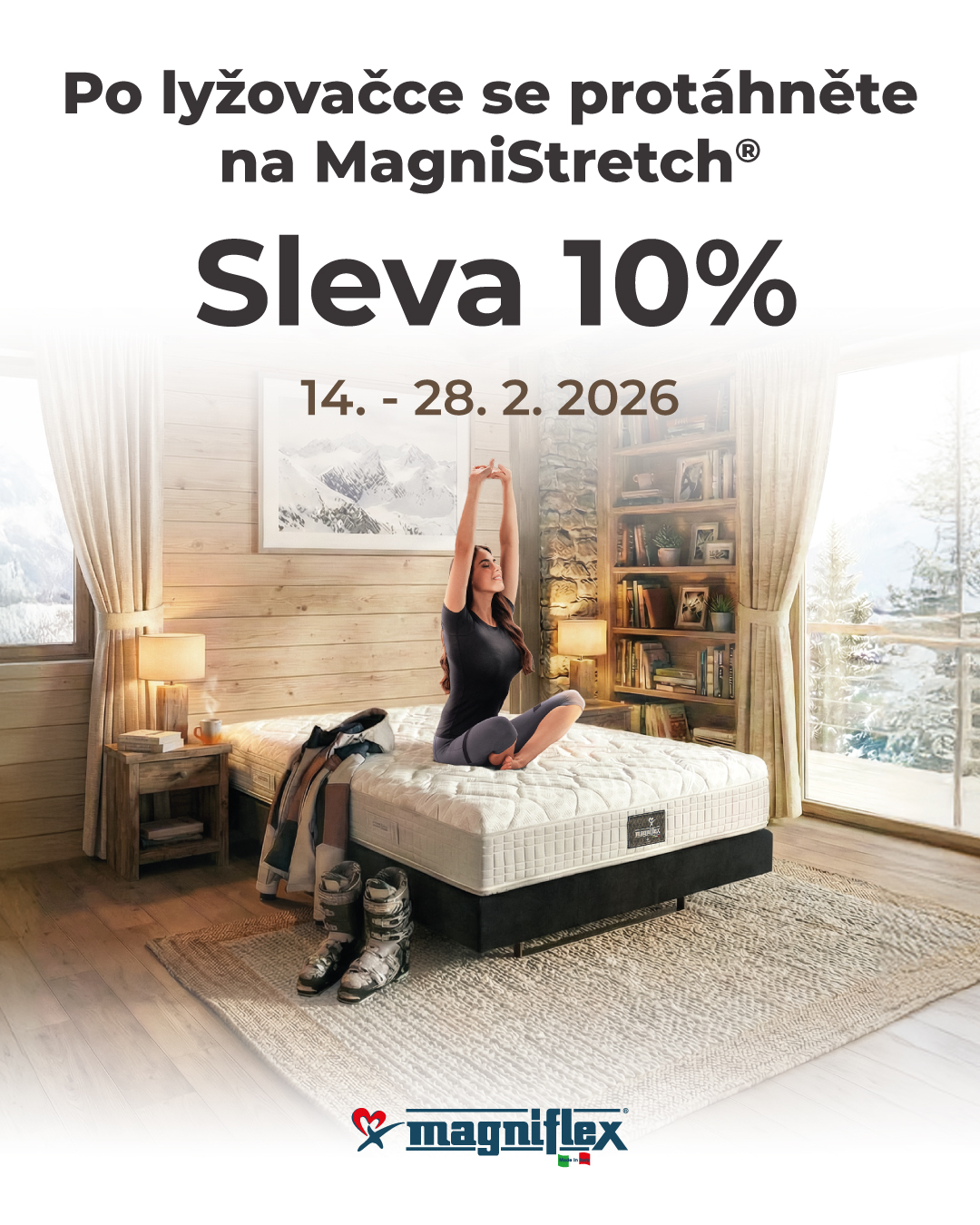 Po lyžovačce se protáhněte na MagniStretch – dopřejte si regeneraci, kterou si zasloužíte